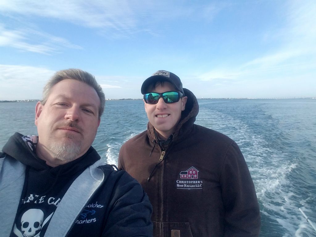 Myself and Stu - heading offshore in North Carolina - Nov. 23rd...