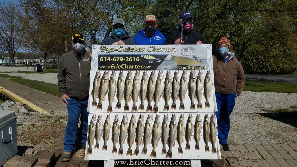 Lake Erie Fishing Charters - There's excitement behind those masks!