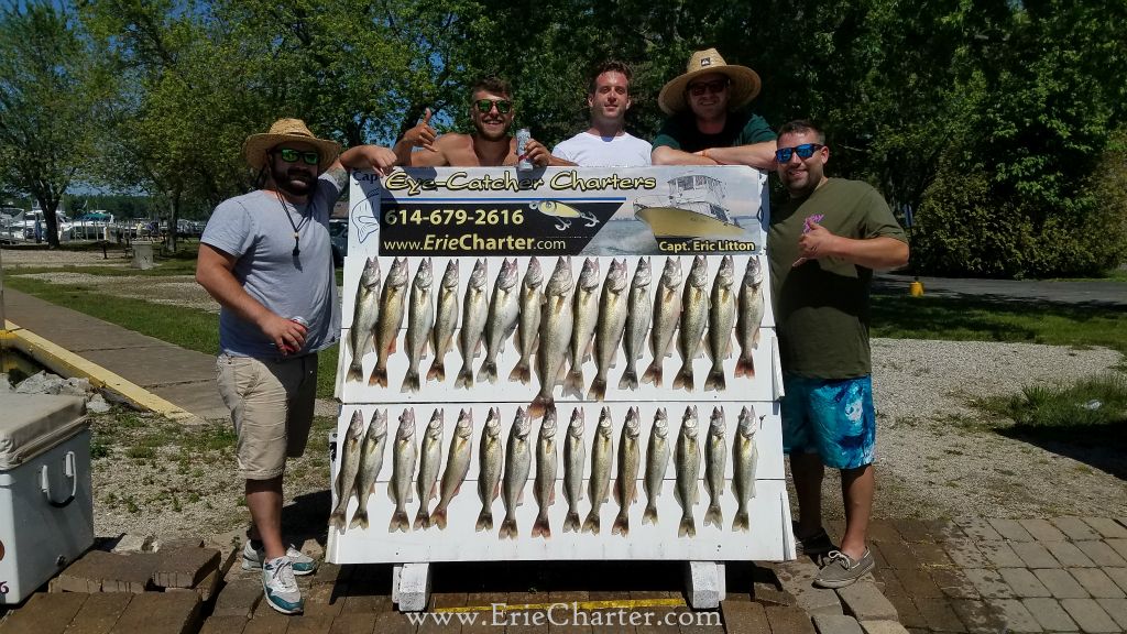 Lake Erie Fishing Charters - June 6 - afternoon trip amazing catch!