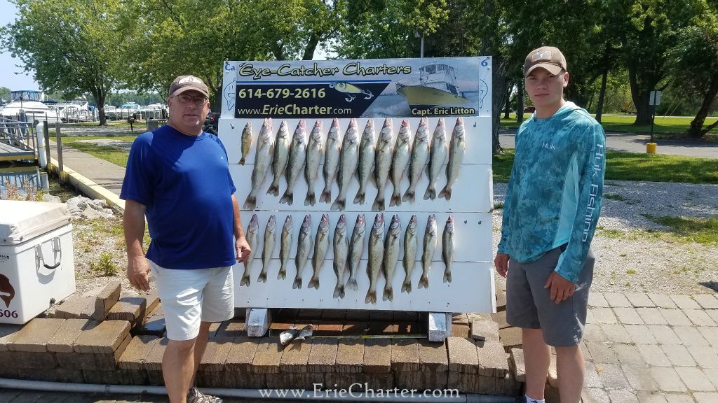 Lake Erie Walleye Charter - July 7 - some crew not in the picture.