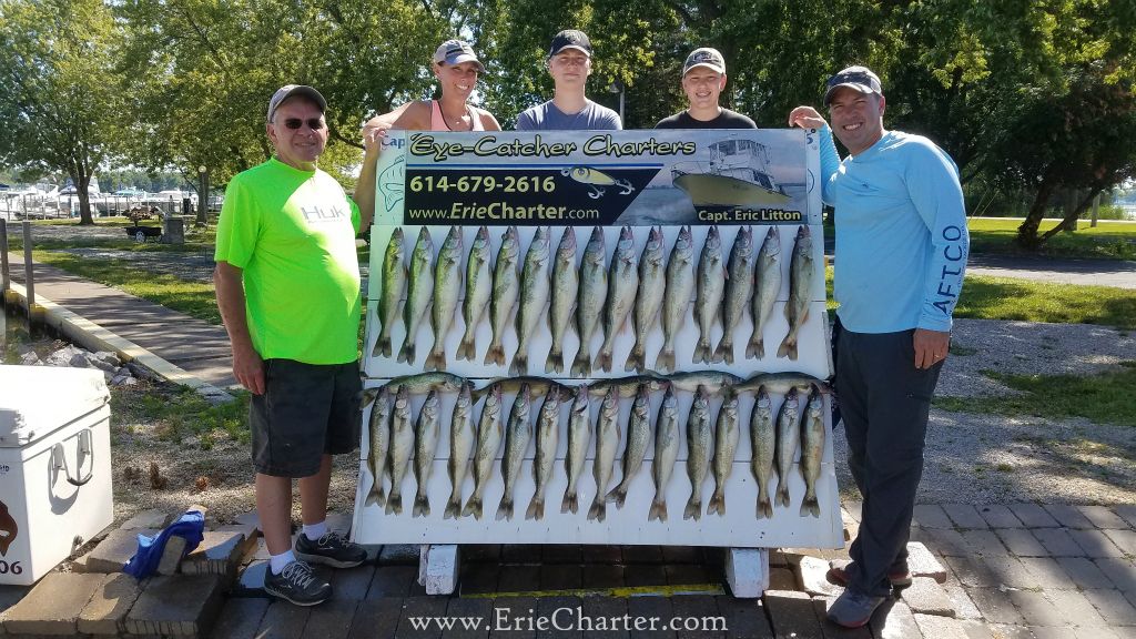 Lake Erie Walleye Charter - July 14 - AWESOME JOB by this crew!!!
