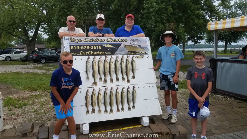 Lake Erie Walleye Charter - July 19 - All for the boys!
